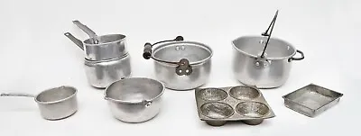 Vintage Aluminum Child’s Play Cooking Set 1950’s 1960’s-Lot Of 8 Toy/Pretend • $6.99