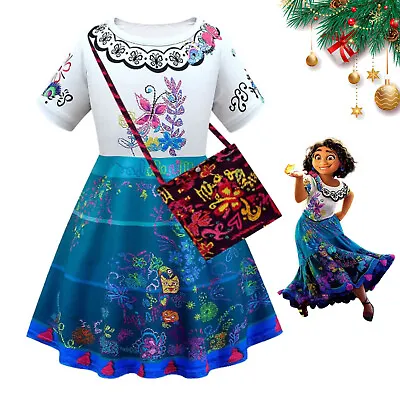 £15.82 • Buy Kids Girls Princess Fancy Dress Up Cosplay Party Costume Outfit Encanto Mirabel