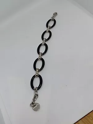 Karen Millen Black Ennamel Link Bracelet • £11