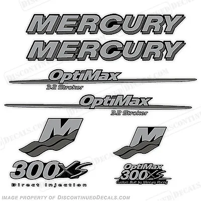 Fits Mercury Custom 300xs Decal Kit - Metallic Silver • $109.95