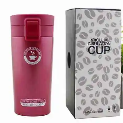 Insulated Travel Coffee Mug Cup Thermal Stainless Steel Flask Vacuum Thermos UK • £9.49