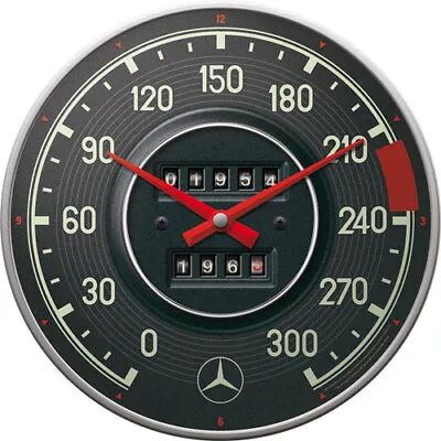 Mercedes Benz Merc Speedo Old School Retro Wall Clock Man Cave Bar Shed Gift • $56.47