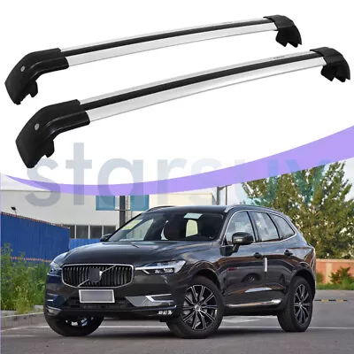 For Volvo XC60 2018-2023 Silver Cross Bar Anti-Theft Roof Rack Rail Baggage • $85.16