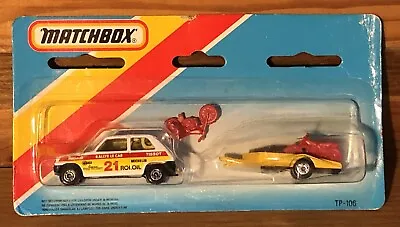 Matchbox 900 TP-106 Car Motorcycles & Trailer Set • $54.95