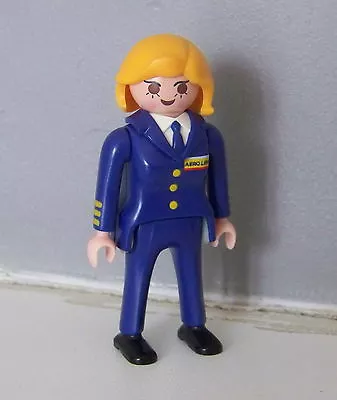 PLAYMOBIL (C221) AIRPORT - Women's Co-Pilot Jet Airline 3185 • £5.40