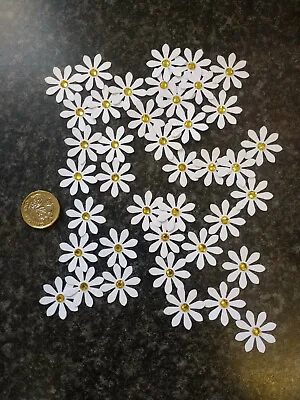 50 White DAISY FLOWER CARD MAKING  #86 CRAFT Wedding Party Birthday Decorations • £1.99