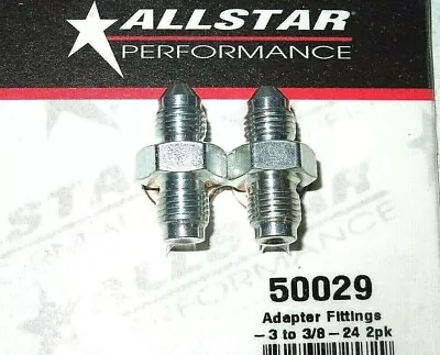 AllStar 3/8 -24 To -3 AN Brake Caliper Adapter Fitting W/ Washer 2pk ALL50029 • $12.49