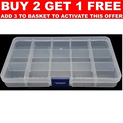 £2.99 • Buy Plastic Storage Container  Ideal For Beads Craft And Small Parts Storage