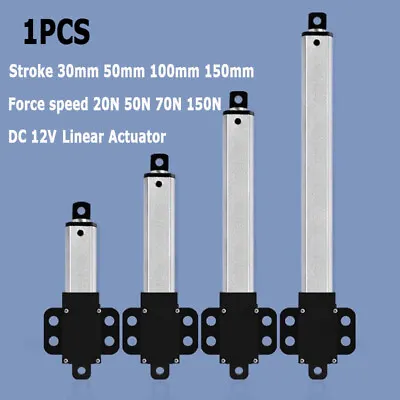150N Stroke 30mm 50mm 100mm 150mm DC 12V Micro Mini Linear Actuator 30mm/s Speed • $50.89
