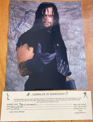 Vintage 1999 THE UNDERTAKER Autographed Signed 1995 WWF 8x10 Photo AUTO With COA • $199.99