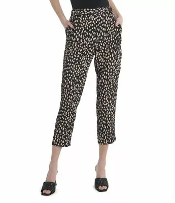 Vince Camuto Women Pants 9160324 Holiday 3 Rich Black Beige Animal Sz XS $89 • $25.99