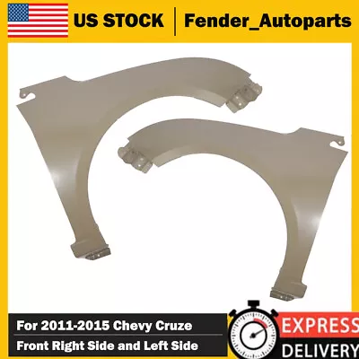 Fender Set Of 2 For 11-15 Chevy Cruze 2016 Cruze Limited Front RH And LH Primed • $256.05