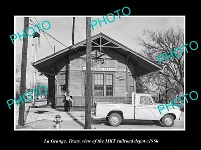 Old Large Historic Photo Of La Grange Texas The Mkt Railroad Depot Station 1960 • $5.55