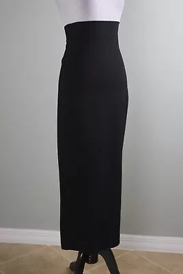 ZARA NWT $69 Solid Black Ponte Stretch Seamed Maxi Pencil Skirt Size Small • $39.99