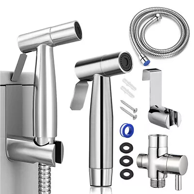 NEW Stainless Steel Handheld Douche Bidet Toilet Spray Shower Shattaf Diverter • $19.59