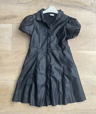 Zara Girls Faux Leather Dress  *age 9 Years. • £8.99