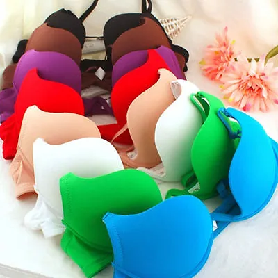 Multiway Deep Plunge U Push Up Bra For Wedding All Colors 32 34 36 38 A B Cup • $11.96