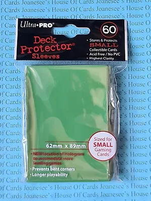 Ultra Pro Sleeves - Solid Green - SMALL (60) Deck Protectors (82966) • £4.25