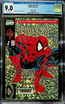 Spider-Man #1 (Aug 1990 Marvel) Platinum Edition - CGC 9.0 Cert #3980684001 • $649.99