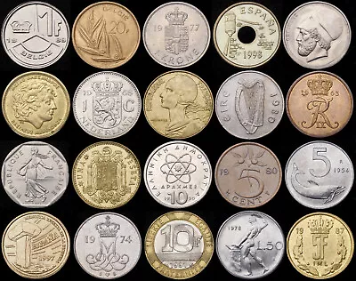 Pre-Euro European Coins - All Only 99p - Buy 4 Get 1 Free - Circulated Condition • £0.99