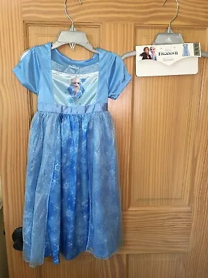 NWT Disney Frozen 2 Elsa Deluxe Nightgown Costume Size 5 • $19.97