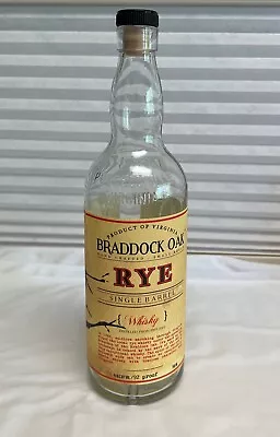 Braddock Oak Rye Whisky EMPTY Bottle 750ml Purcellville Virginia Catoctin Creek • $9.15