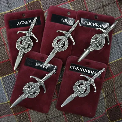 $35 • Buy Pewter Clan Crest Kilt Pin/Brooch - Made In Scotland