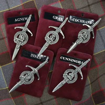 Pewter Clan Crest Kilt Pin/Brooch - Made In Scotland • $35