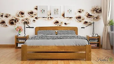 *NODAX* New Wooden King Size Bedframe 5ft Option Drawer/Bedside Oak Finish • £375.99