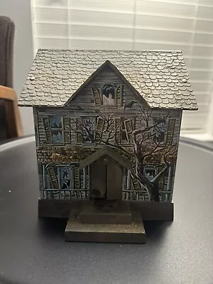 Vintage 1960's Brumberger HAUNTED HOUSE MYSTERY MECH. BANK Battery Op. Tin Litho • $200