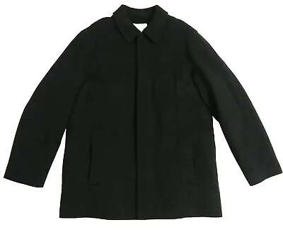 J.CREW Men's Small Wool Zip Up Sherpa Lined Jacket Coat Black Charcoal  • $85