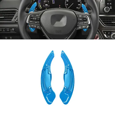 Blue Aluminum Steering Wheel Shifter Paddle Extension Covers For Acura TLX ILX • $27.98