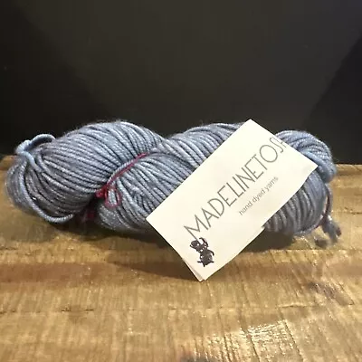 Madelinetosh Tosh Chunky Mourning Dove Merino Wool 165 Yds Blue • $17