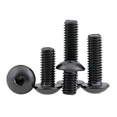 £36.71 • Buy M3 M4 M5 Dome Head Screws A2 Stainless Black Hex Socket Machine Bolts DIN7380