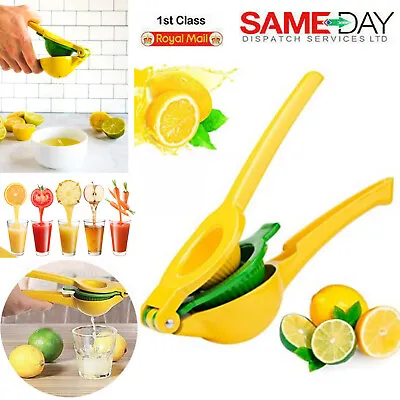 Metal Lemon Lime Squeezer Manual Citrus Press Juicer 2 In 1 Robust For Extractin • £10.89