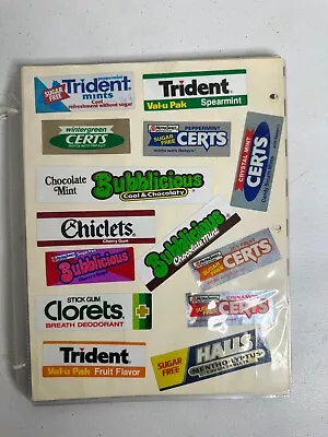 14-Sheet Set Vintage 1980s Candy & Gum Display Stickers - Rare Collectibles • $80.49