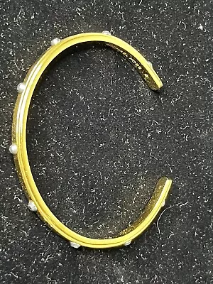 Michael Kors Gold-tone Stainless Steel Stud Mini Open Cuff Bracelet MKJ3610 • $18.99