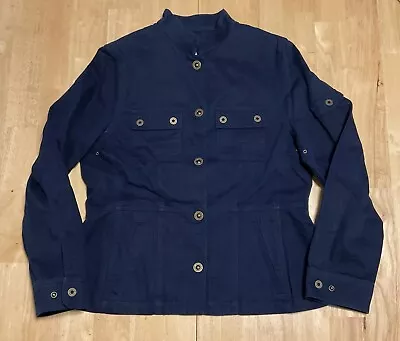 Women's Ralph Lauren Naval Supply Co Snap Nautical Jacket Sz M Navy Blue  • £38.57