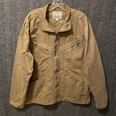 Lucky Brand Jacket Mens Extra Large Tan Military Field Cargo Utility Chore Coat • $39.99