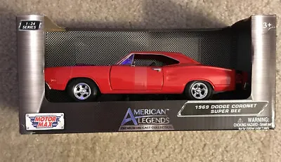 1969 Dodge Coronet Super Bee [motor Max] Die Cast Metal Factory Built Toy 1:24 • $25