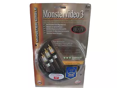 MONSTER CABLE Monster Video 3 Component Video Cable - 1m (3.3ft) New • $15.99