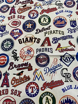 Major League Baseball Fabric VTG Trad Cubs Yankees 36” X 42” • $26.50
