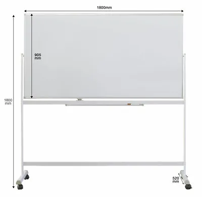 HAND IN HAND Double Sided Mobile Magnetic Whiteboard 180x90cm With FREE GIFTS • $411.99