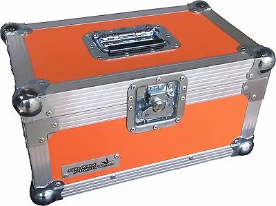 7  Single 200 Swan Flight Case Vinyl Record Box (Orange Rigid PVC) • £90.60