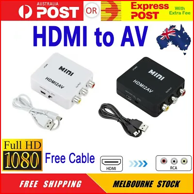 HDMI To AV Converter Output Digital To RCA Analog Audio/Video Input Composite  • $13.99