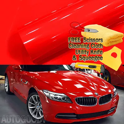 High Gloss Glossy Vinyl Film Wrap Sticker Decal DIY Bubble Free Air Release • $8.38