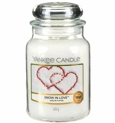  Yankee Candle Retired  SNOW IN LOVE  European ~ Large 22 Oz.~ WHITE LABEL ~ NEW • £72.19