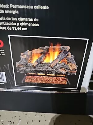 HearthSense 24” Vented Natural Gas Log Set Match Light Mountain Oak 55000 BTU • $130