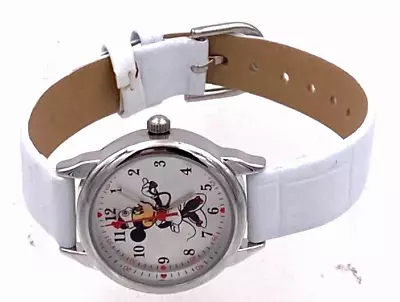 Disney Women's Mck308 Minnie Mouse Nurse White Strap Watch • $18