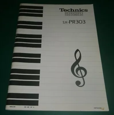 Technics SX-PR303 Digital Ensemble Organ Keyboard Owners Manual • $4